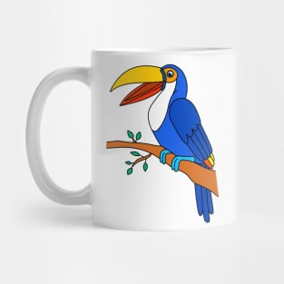 Cute Happy Flying Colorful Toucan Animal Mug